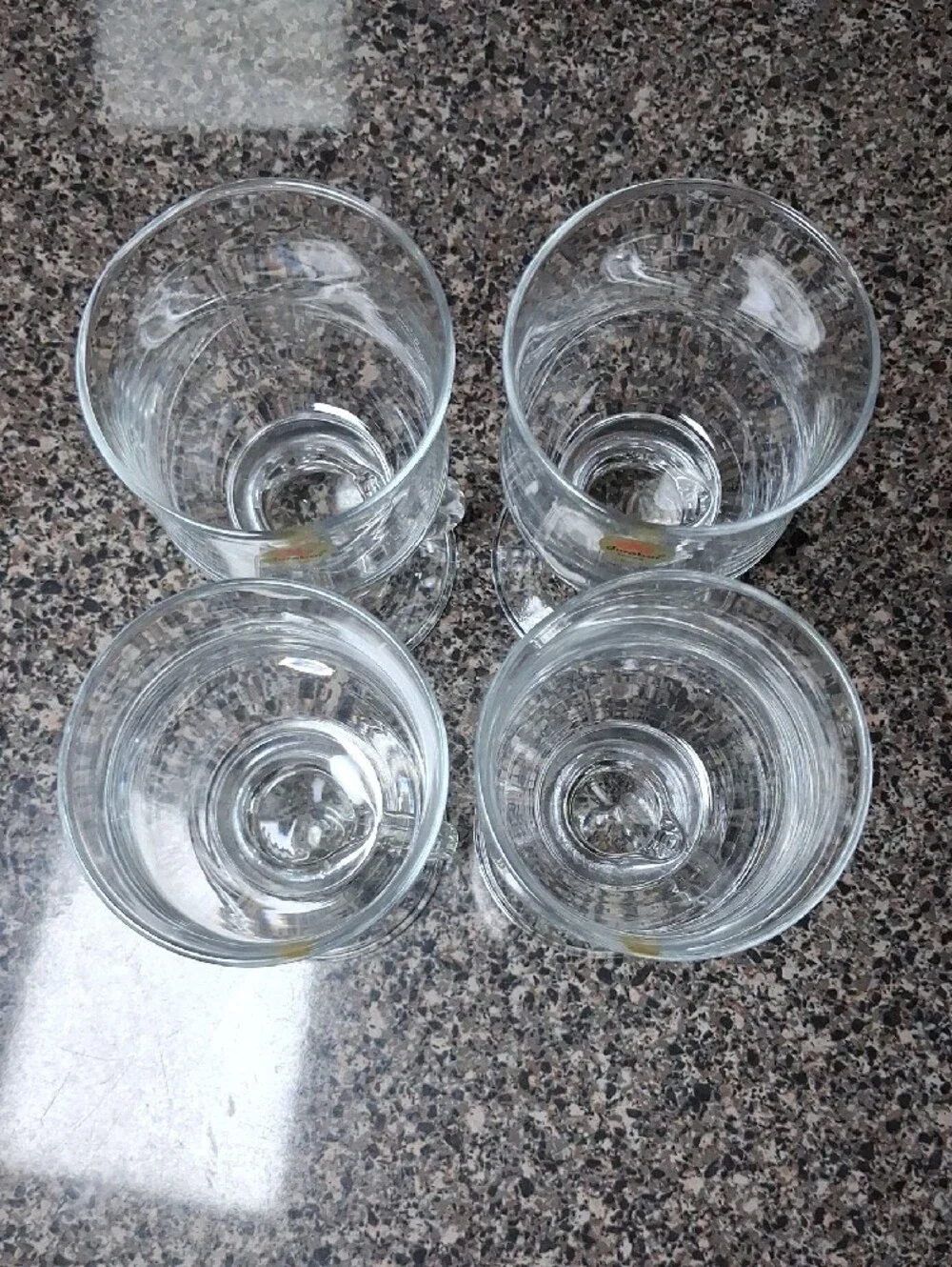 Dansk MCM Clear Glass Irish Coffee Mugs Set (4) New In Box